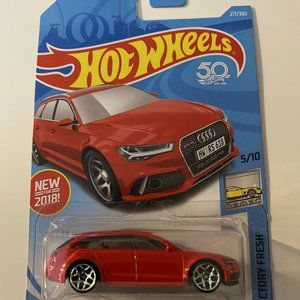 Hot Wheels 2018 50th Anniversary Factory Fresh '17 Audi RS 6 Avant 271/365, Red
